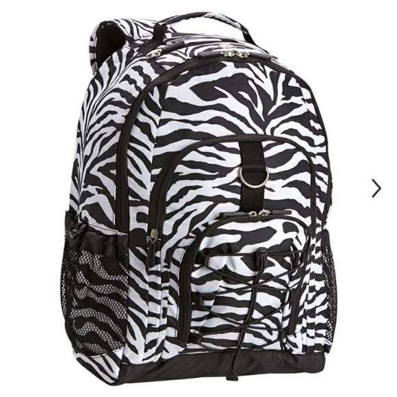 Pottery Barn Teen Handbags - NEW Pottery Barn PB Teen Gear-Up Black White Compartments Zipper Zebra Backpack